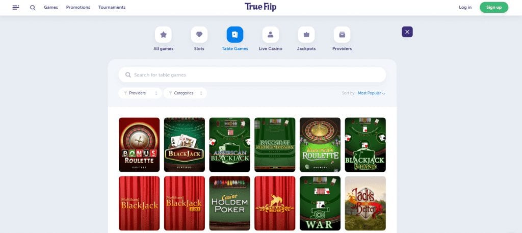 Top Australian Gambling Sites 9 TrueFlip Table Games