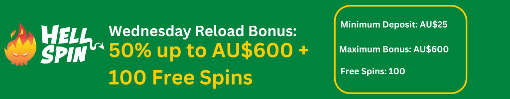 Hellspin Wednesday Reload bonus