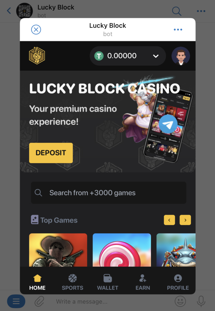 Lucky Block casino mobile screenshot