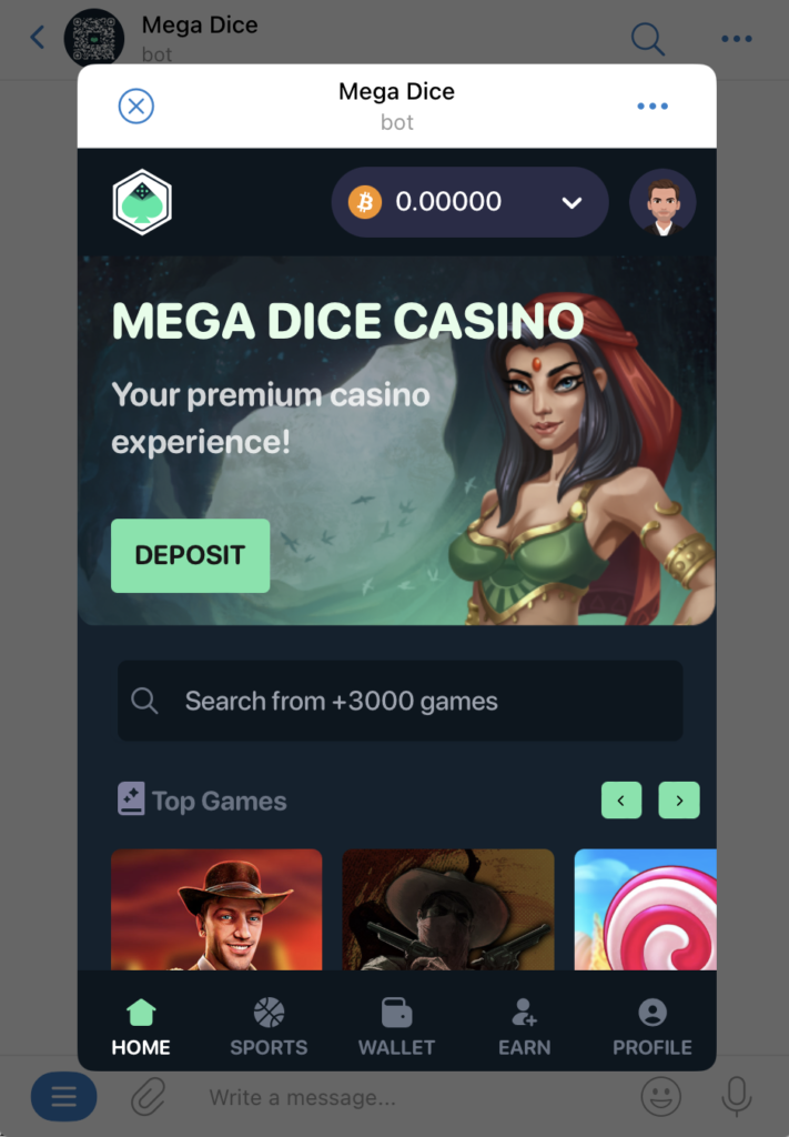 Mega dice casino mobile screenshot